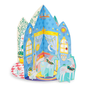 Bright Stripes - Puffy Sticker 3D Playhouse Unicorn Palace