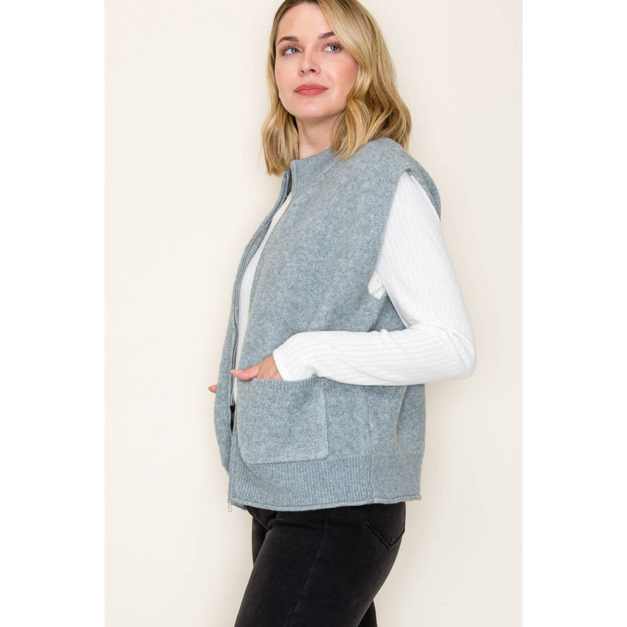 Sweater Vest w/Patch Pockets