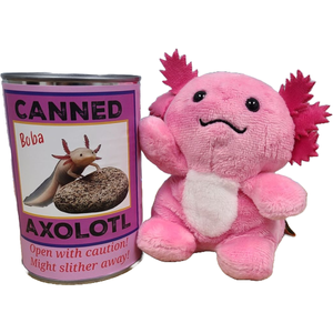 Canned Gifts - Canned Axolotl | Stuffed Animal Plush | Funny Jokes on Can