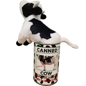 Canned Gifts - Canned Cow | Stuffed Animal Plush w/Funny Jokes | Gift