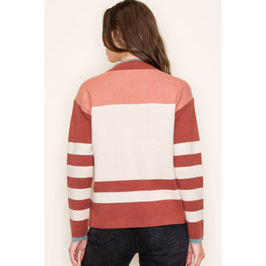 Colorblock Mock Neck