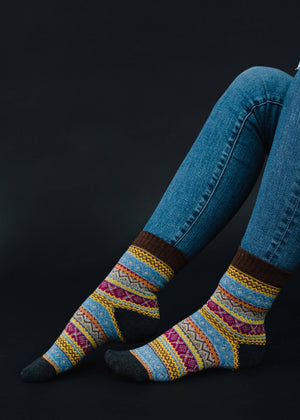 P.A Co. - Mustard Pattern Socks