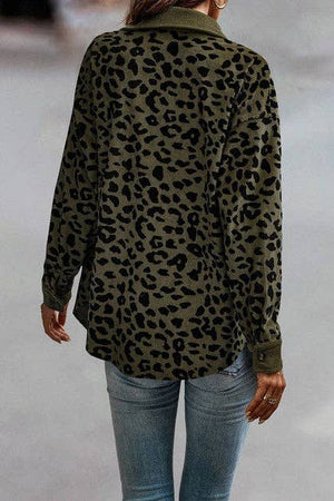 Button Down Leopard Jacket