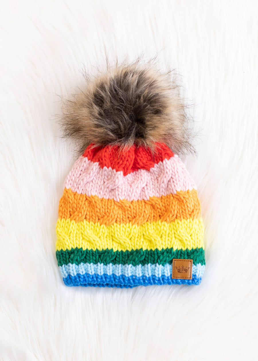 P.A Co. - KIDS Rainbow Pom Hat