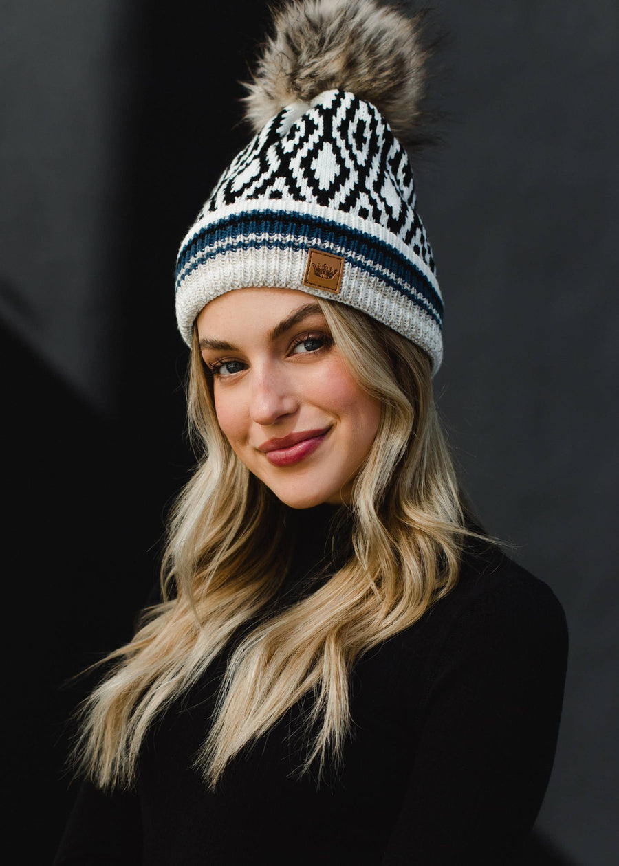 P.A Co. - Patterned Pom Hat