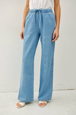 Denim Wide Leg Pants
