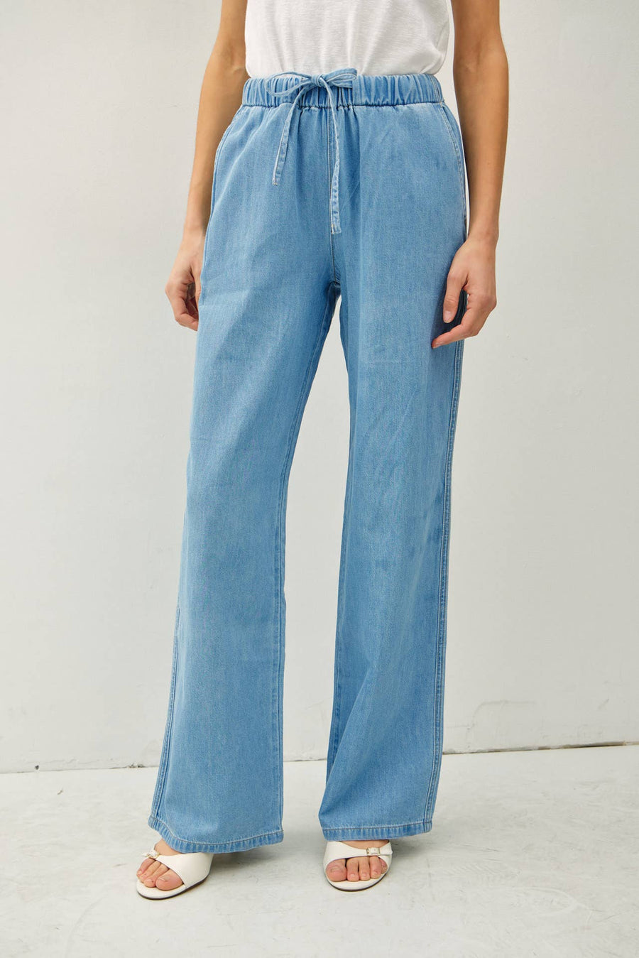 Denim Wide Leg Pants
