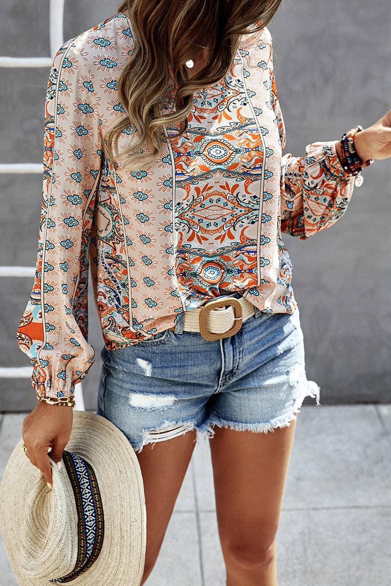 Graphic Pattern Blouse
