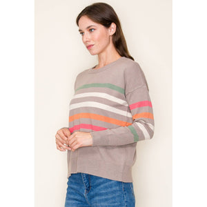 Stripe Crew Neck Sweater