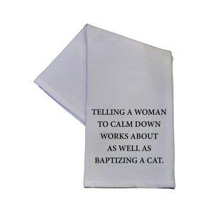 Tea Towel - Baptizing A Cat