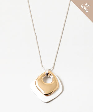 Tri-Tone pendant Necklace