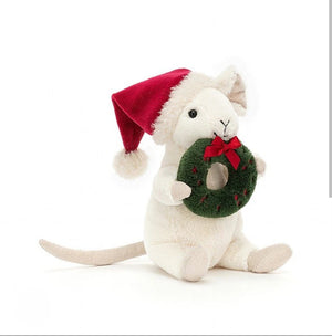 Merry Mouse with Wreath