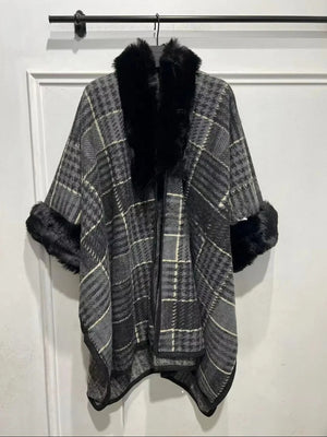 Plaid Poncho