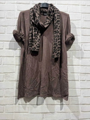 Leopard Knit & Scarf