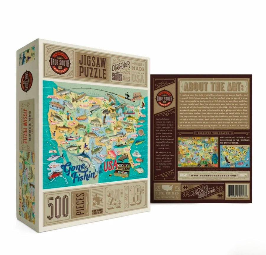 True South Puzzle - Gone Fishin' USA