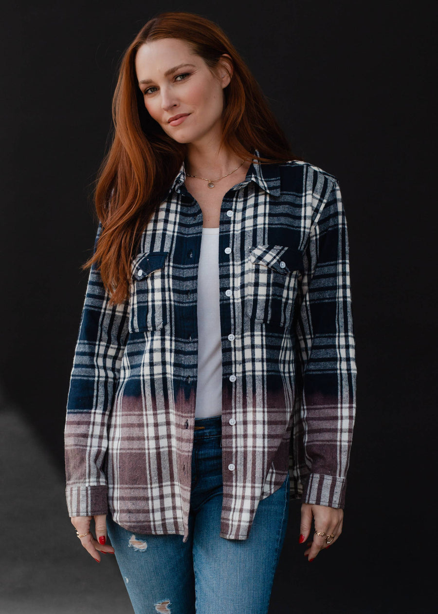 P.A Co. - Navy Plaid Flannel