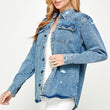 Load image into Gallery viewer, Denim Distressed Shacket
