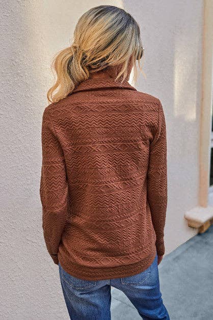 Half Zip Textured Pullover
