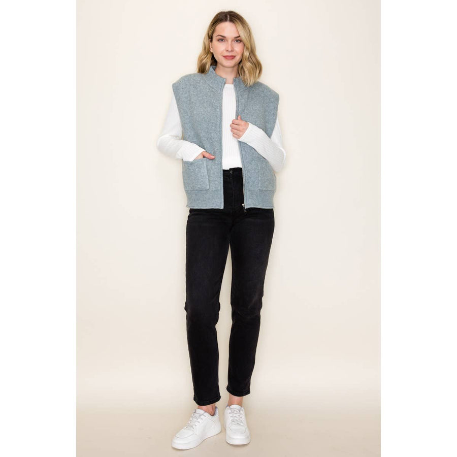 Sweater Vest w/Patch Pockets