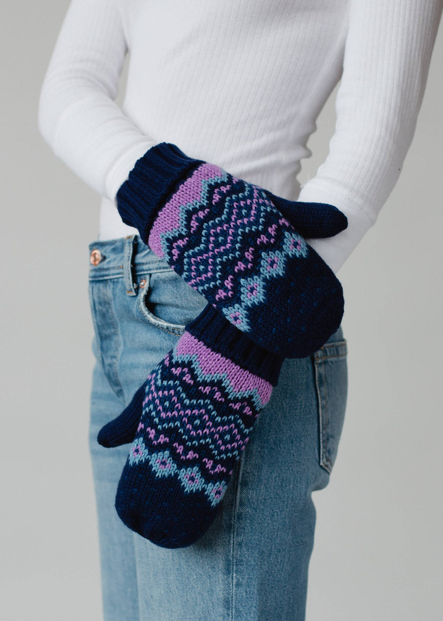 P.A Co. - Blue Patterned Mittens