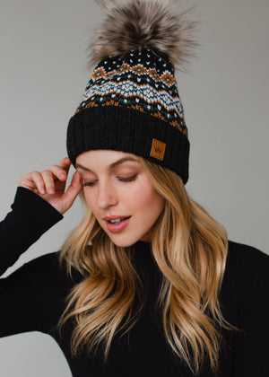 P.A Co. - Patterned Pom Hat