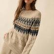 Load image into Gallery viewer, Cable Knit Fair Isle Raglan
