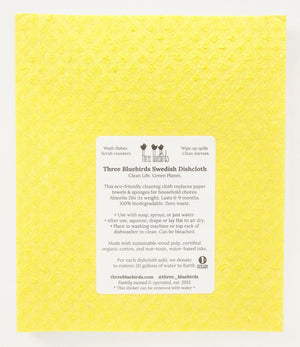 Swedish Dishcloths - Six Stems on Yellow