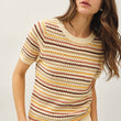 Load image into Gallery viewer, Be Cool - Stripe Textured Sweater Tee

