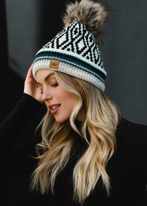 P.A Co. - Patterned Pom Hat