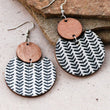 Load image into Gallery viewer, Mia - Chic Printed Cork Dangle Earrings - 6837
