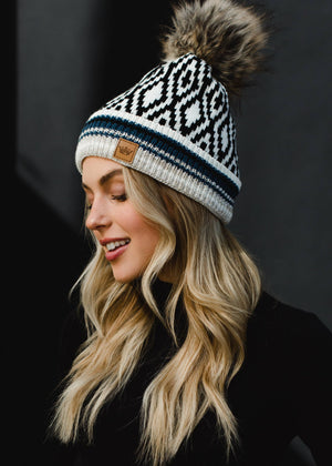 P.A Co. - Patterned Pom Hat