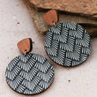 Load image into Gallery viewer, Mia - Wood Drop Earrings 6834
