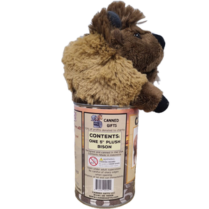 Canned Gifts - Route 66 Canned Bison - Eco-Friendly Recycled Plush Gift