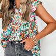 Load image into Gallery viewer, Lovesoft - Abstract Ruffle Sleeve Top
