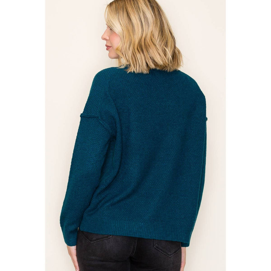 Waffle Pullover Sweater