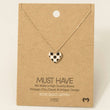 Load image into Gallery viewer, Checkered Heart Pendant Necklace
