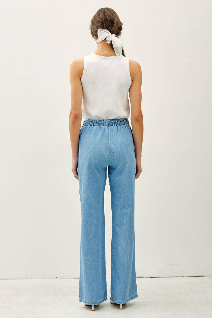 Denim Wide Leg Pants