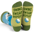 Load image into Gallery viewer, Lavley - Swing Swear Repeat Golf Socks
