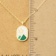 Load image into Gallery viewer, Oval Mountain Range Coin Charm Necklace

