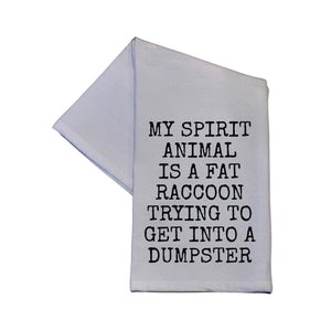 Tea Towel - My Spirit Animal Is A Fat Raccoon