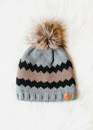 P.A Co. - Gray Pom Hat