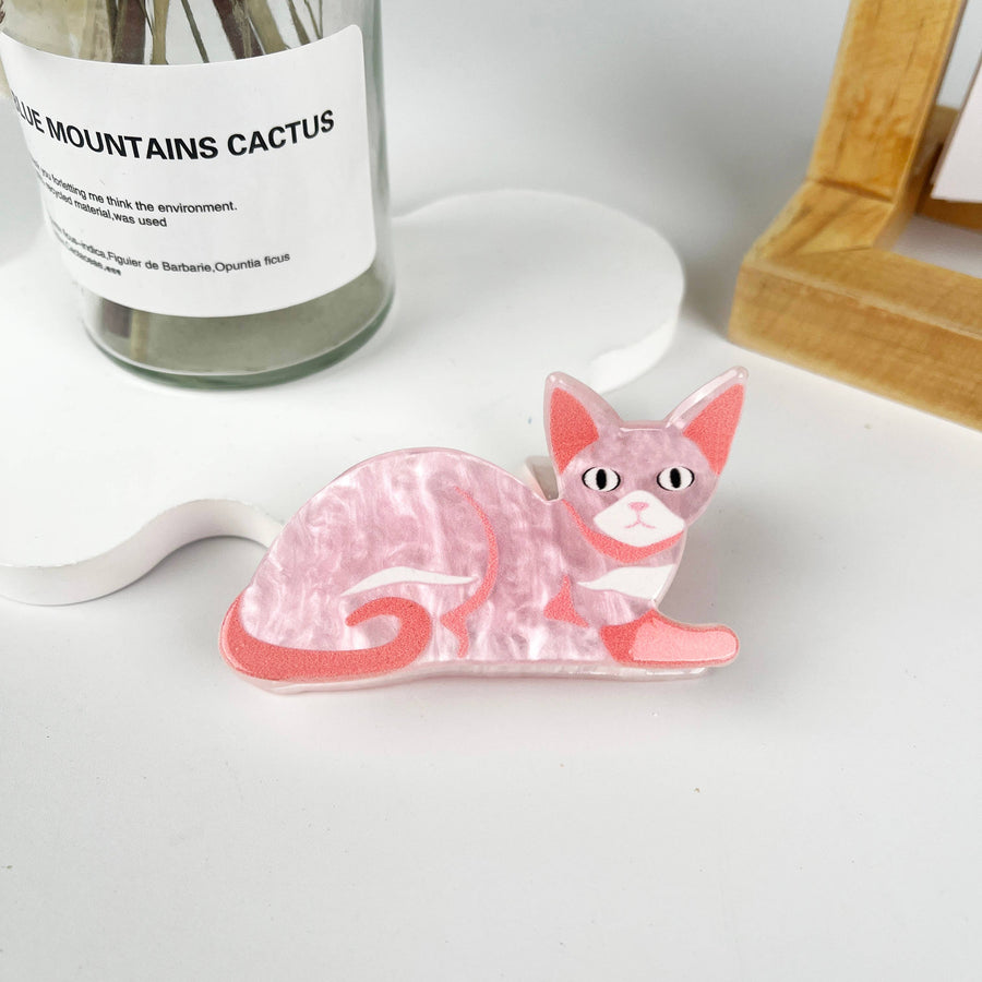 Cat hair claw clip