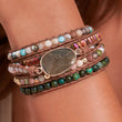 Load image into Gallery viewer, Mia - Leather Healing Stone Bracelet
