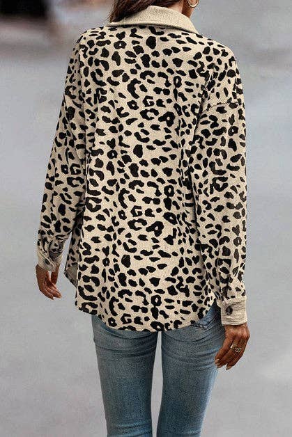 Button Down Leopard Jacket